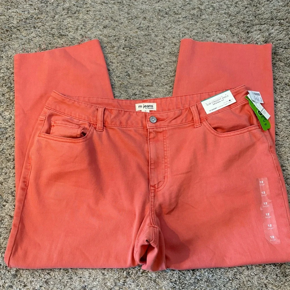 Maurices Coral Cropped Straight Jeans 12 Short NWT - Picture 1 of 11